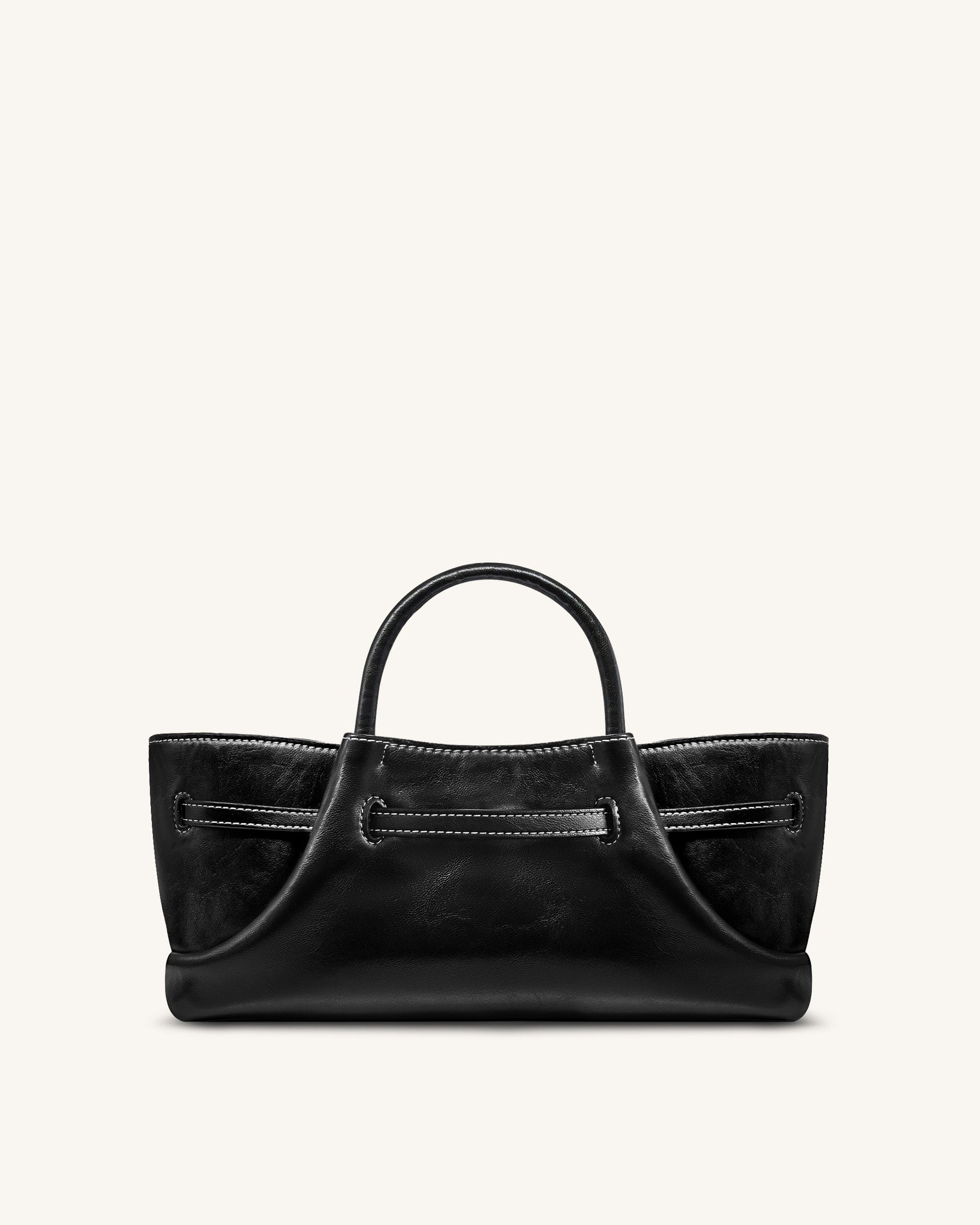 Maeve Dachshund Metal Charm Tote Bag - Black