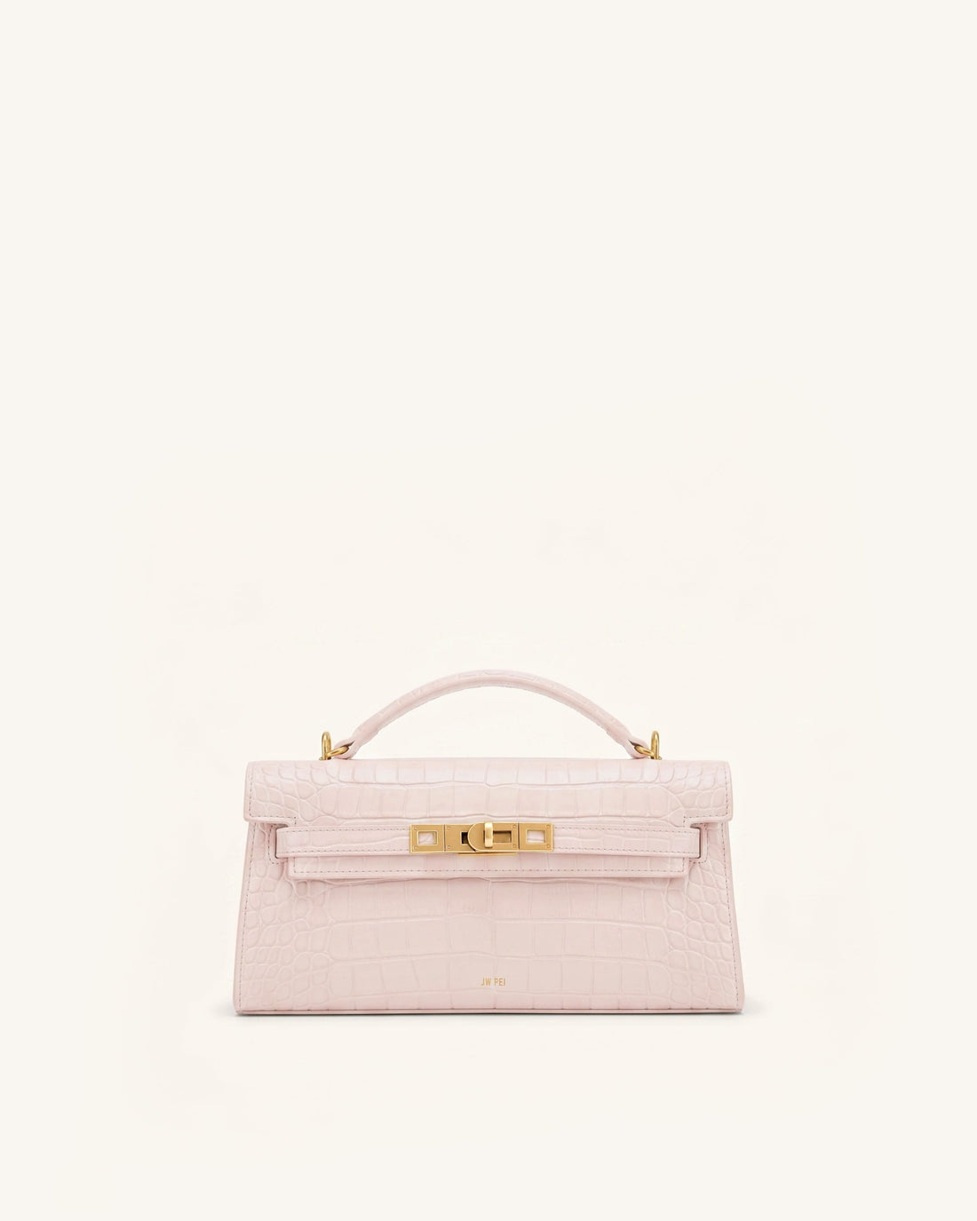 Noor Top Handle Bag - Pink Croc