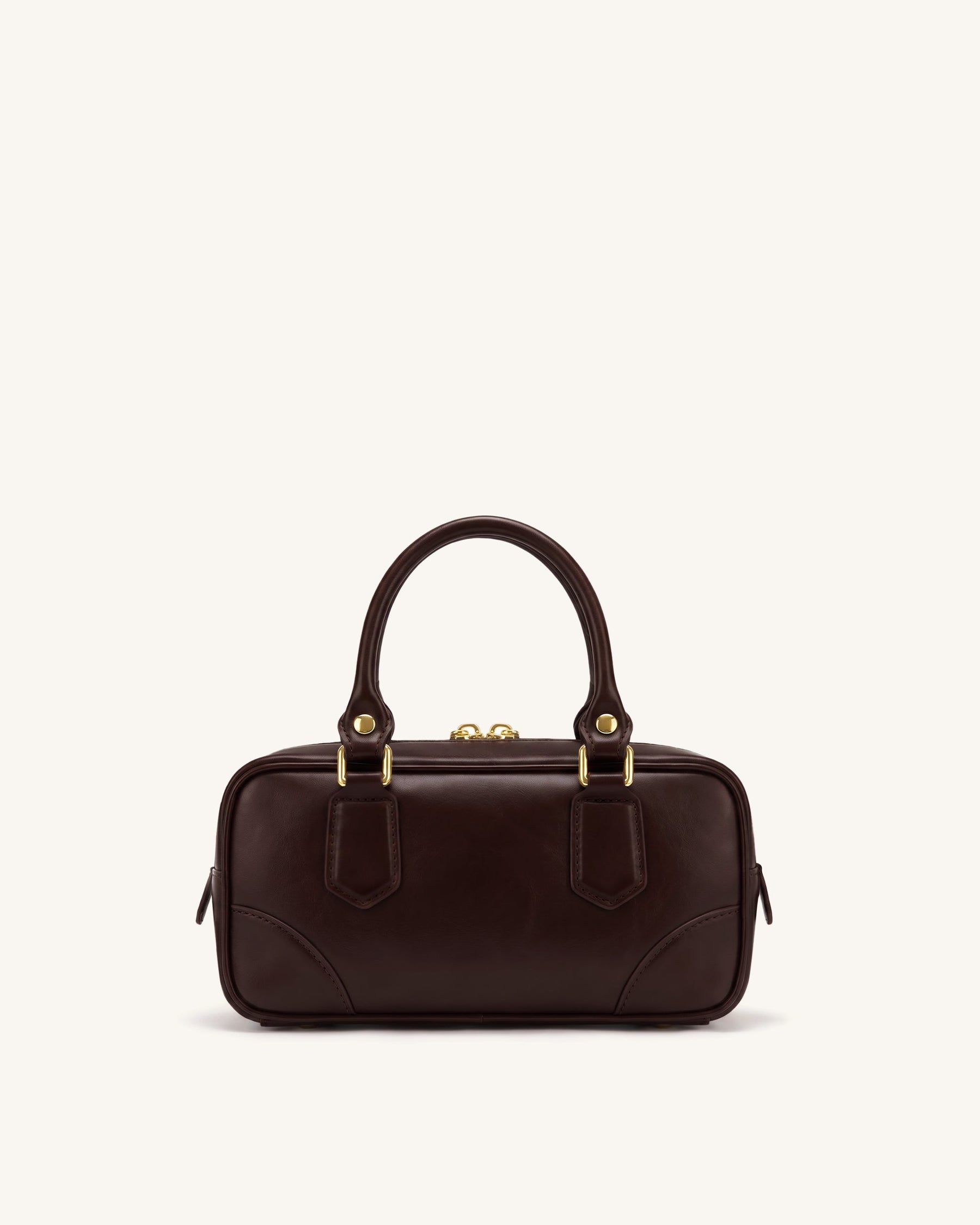 Odette Boston Top Handle Bag - Dark Brown