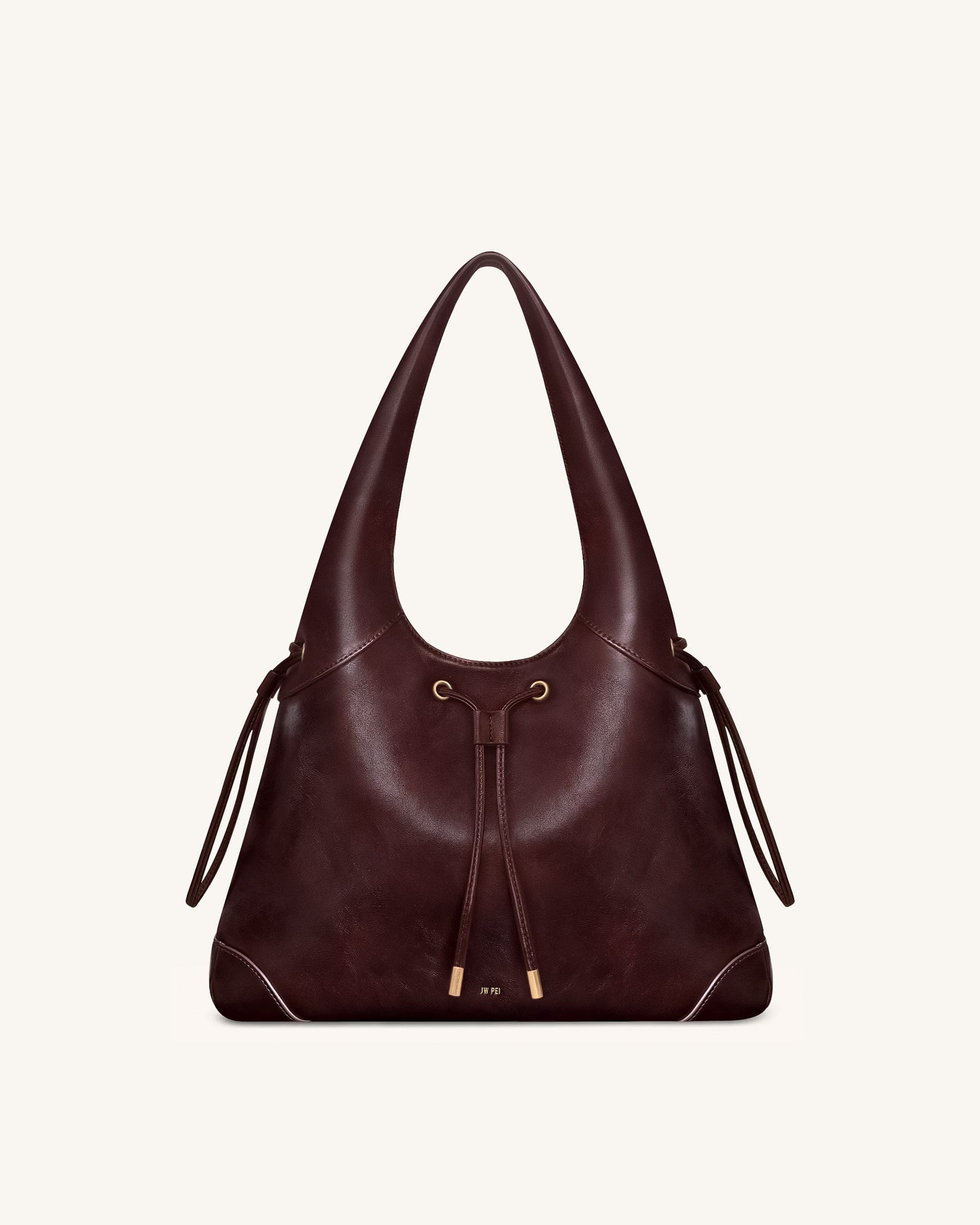Celandra Drawstring Hobo Bag - Deep Burgundy
