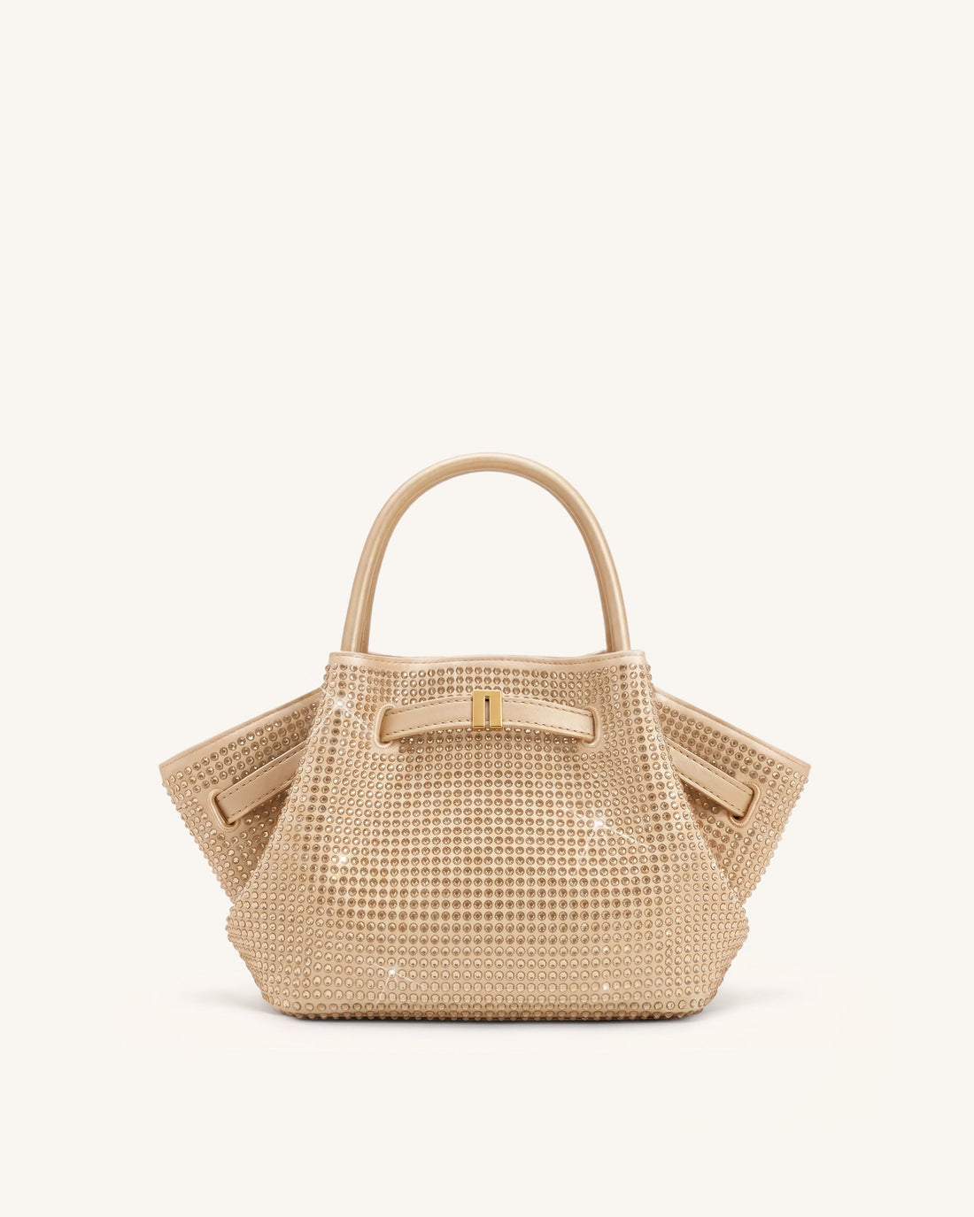 Hana Mini Artificial Crystal Tote Bag - Champagne