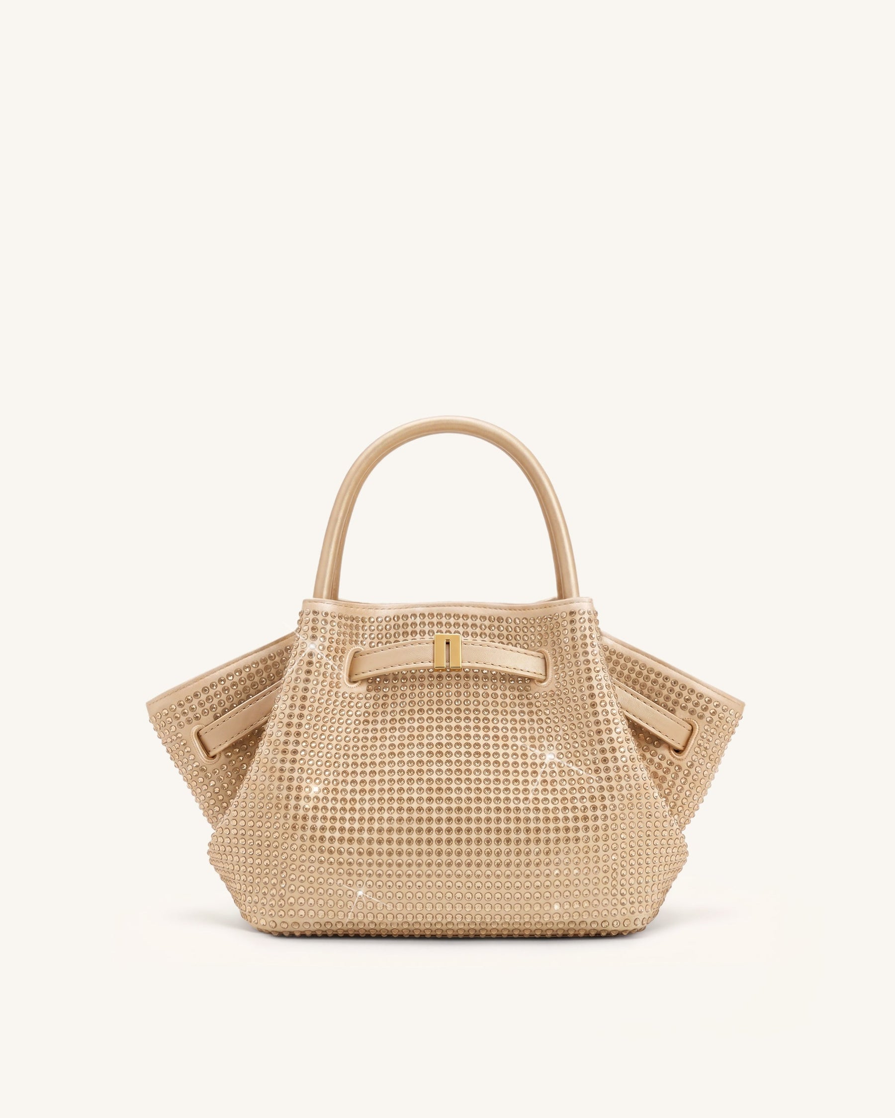 Hana Mini Artificial Crystal Tote Bag - Champagne