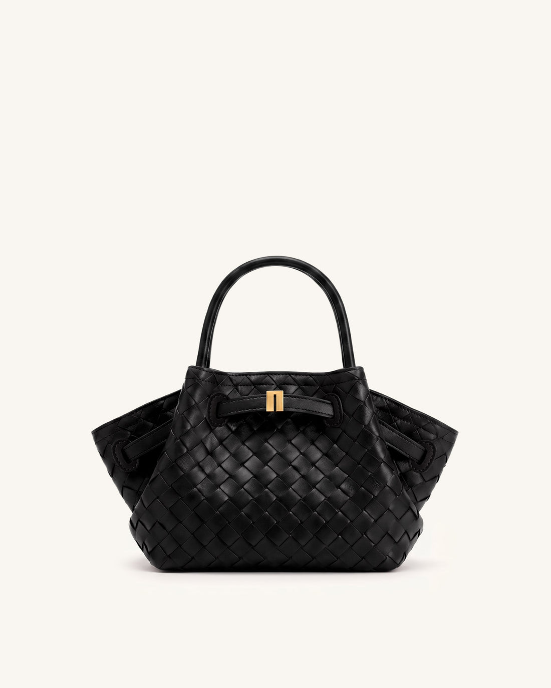 Hana Mini Weave Tote Bag - Black