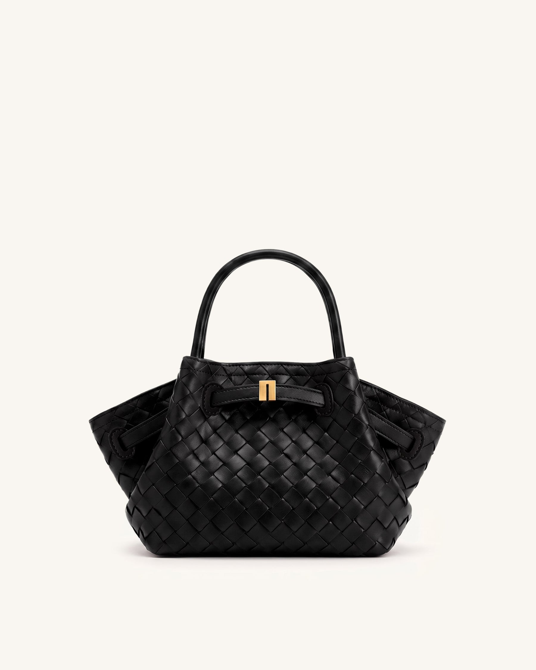Hana Mini Weave Tote Bag - Black