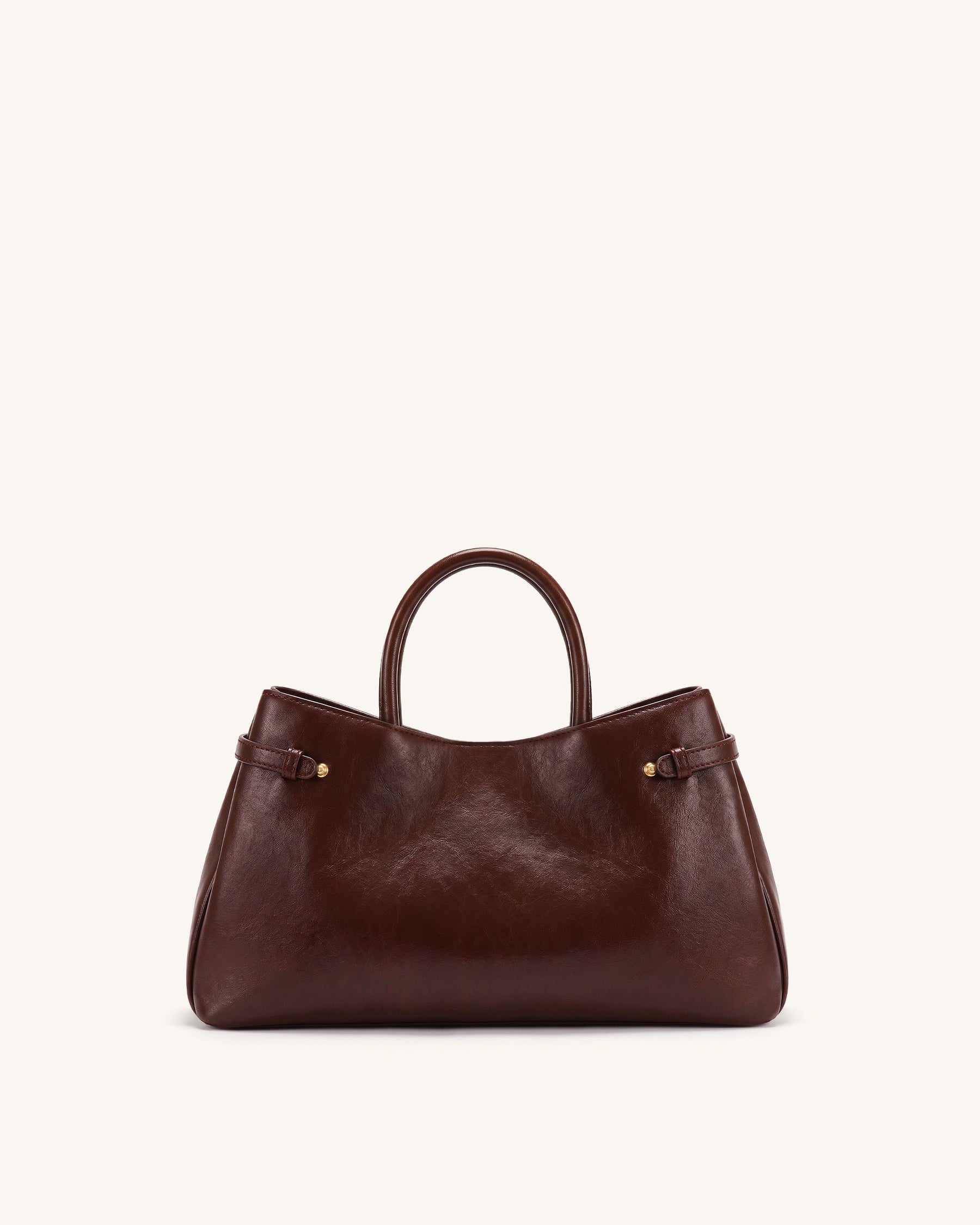 Maeve Dachshund Charm Satchel Tote Bag - Deep Burgundy