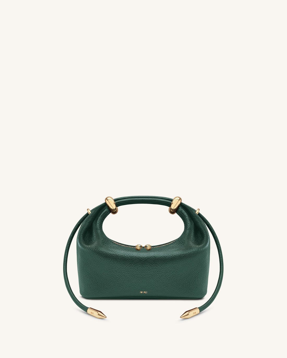 Ellie Metal Ring Embellished Top Handle Bag - Forest Green
