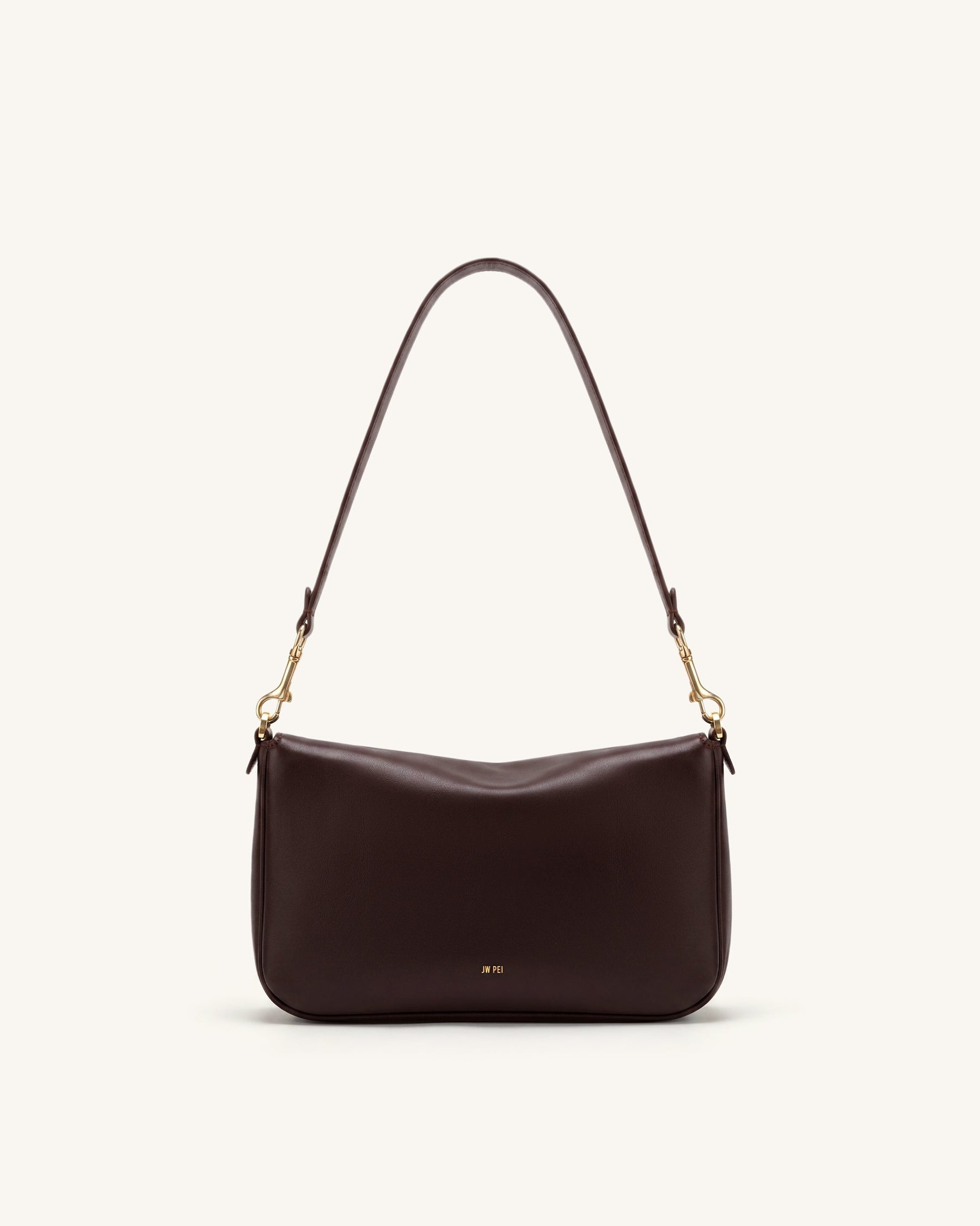 Sofia Classic Flap Shoulder Bag - Dark Brown