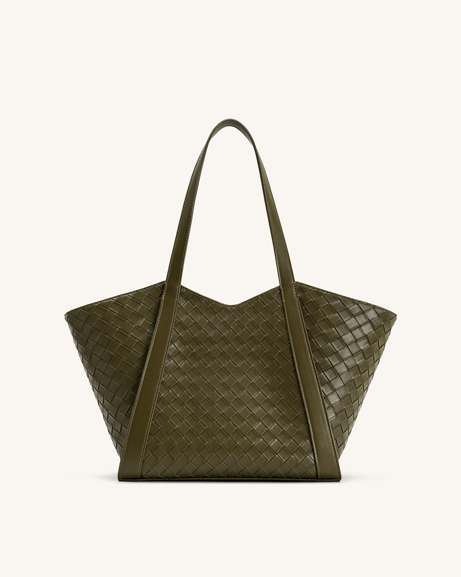 Kiana Large Capacity Weave Texture Tote Bag - Dark Olive