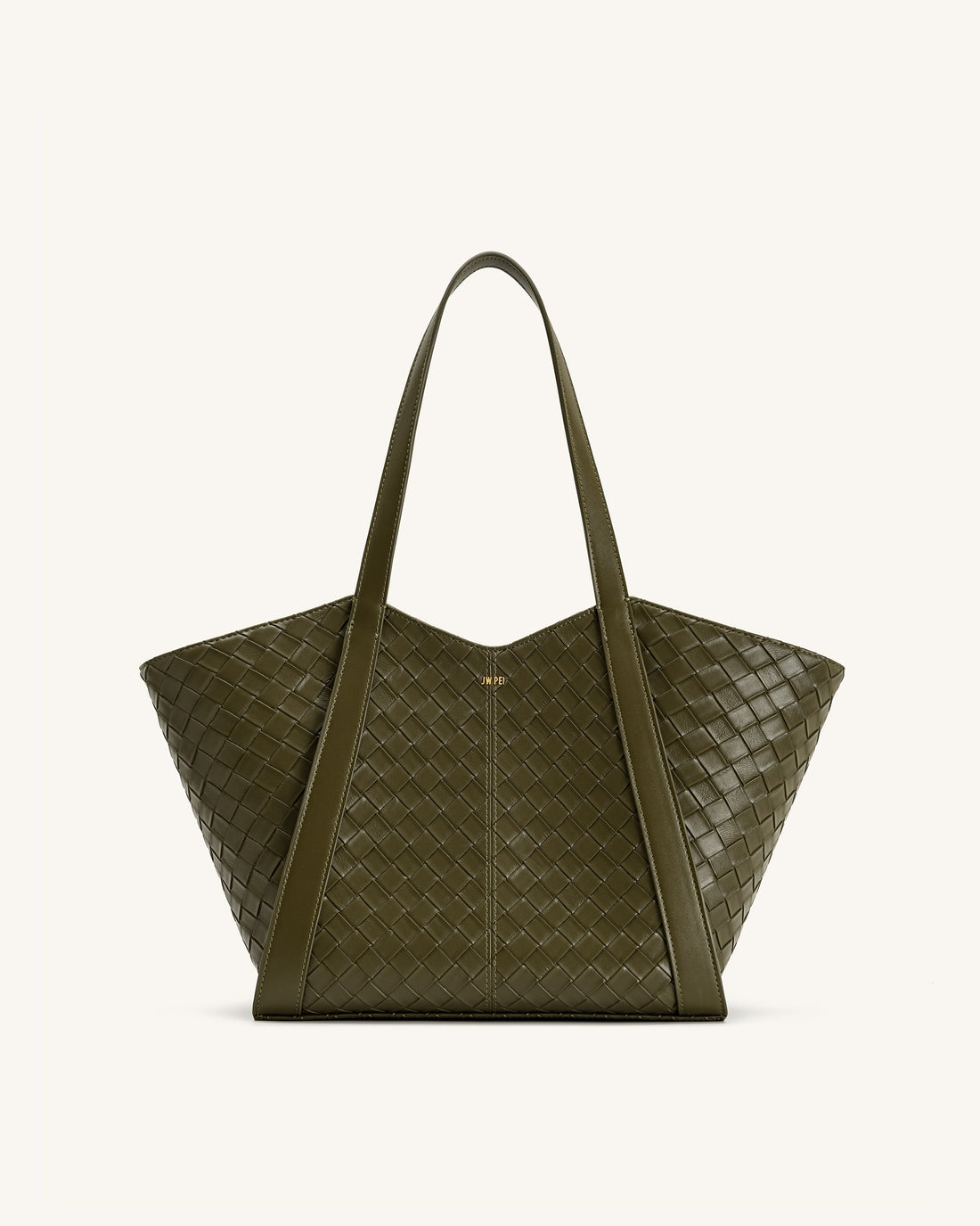 Kiana Large Capacity Weave Texture Tote Bag - Dark Olive