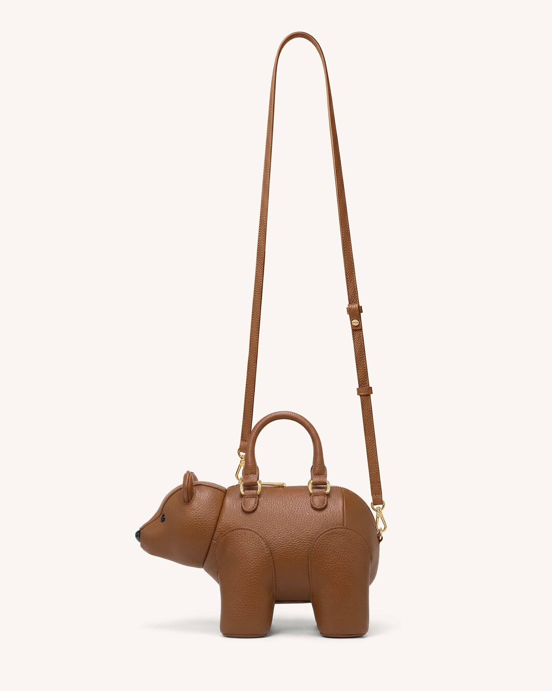 Bernie Bear Top Handle Bag - Brown