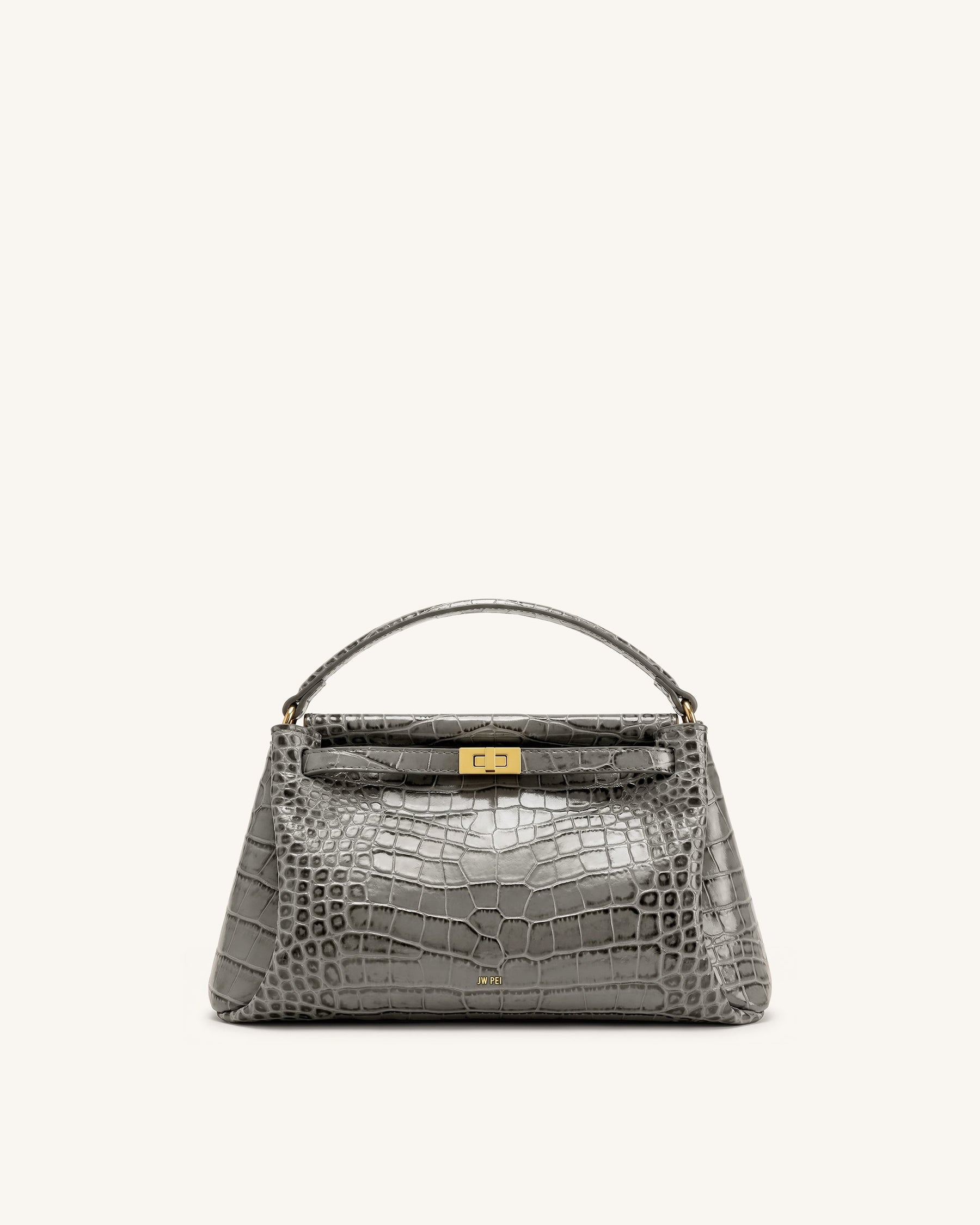 Carmen Top Handle Bag - Grey Croc