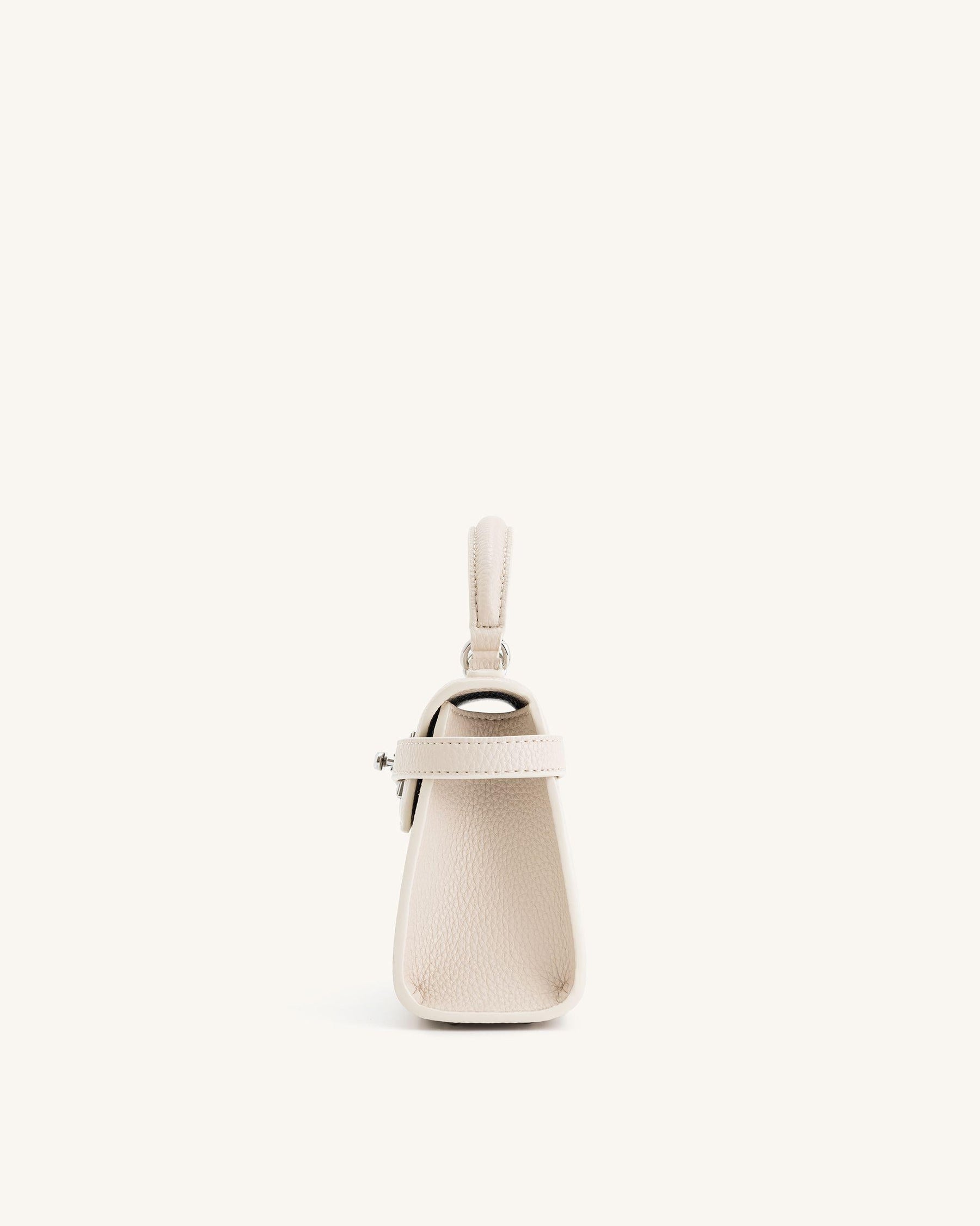 Elise Top Handle Bag - White