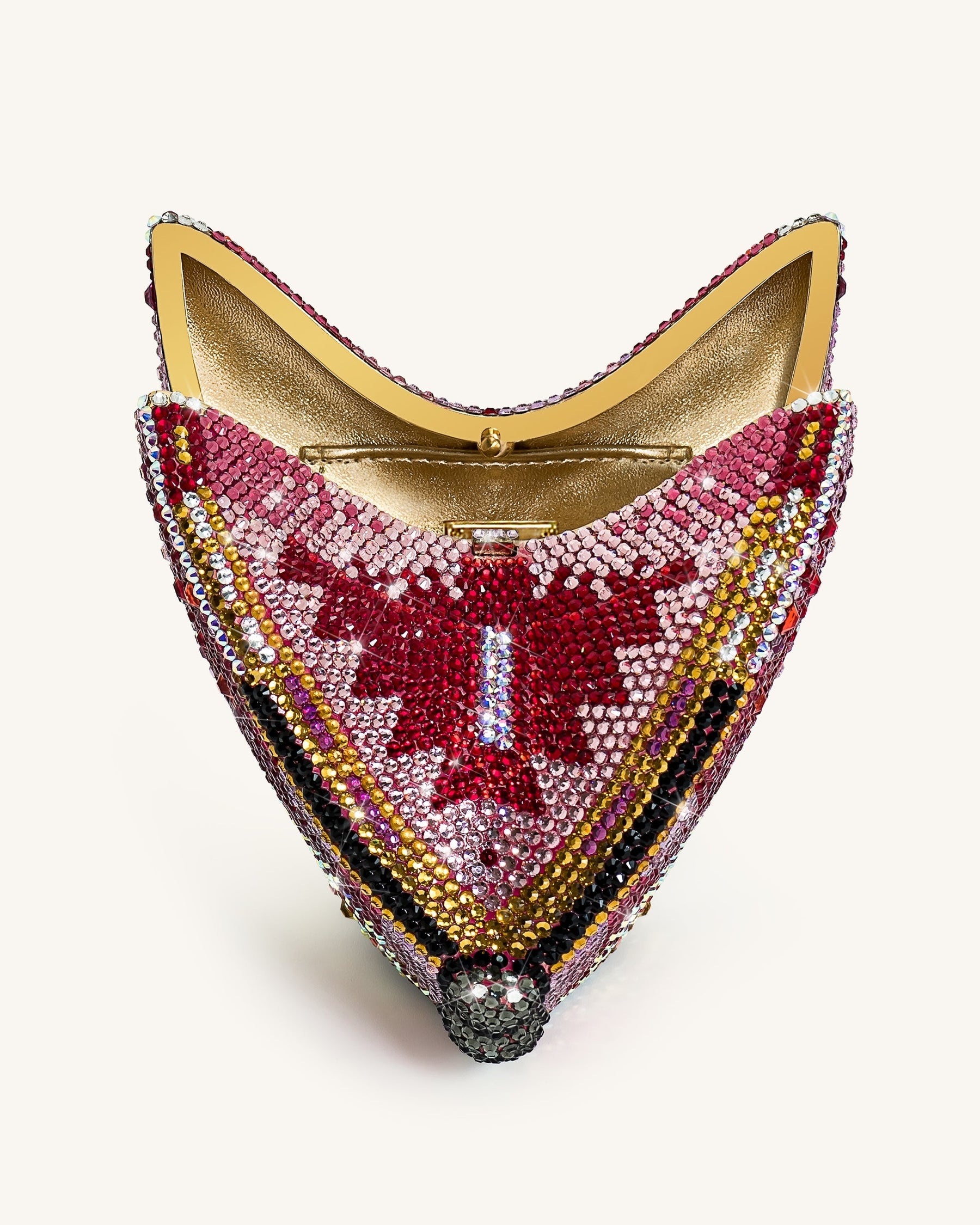 Paisley Crystal Butterfly Clutch - Multicolor
