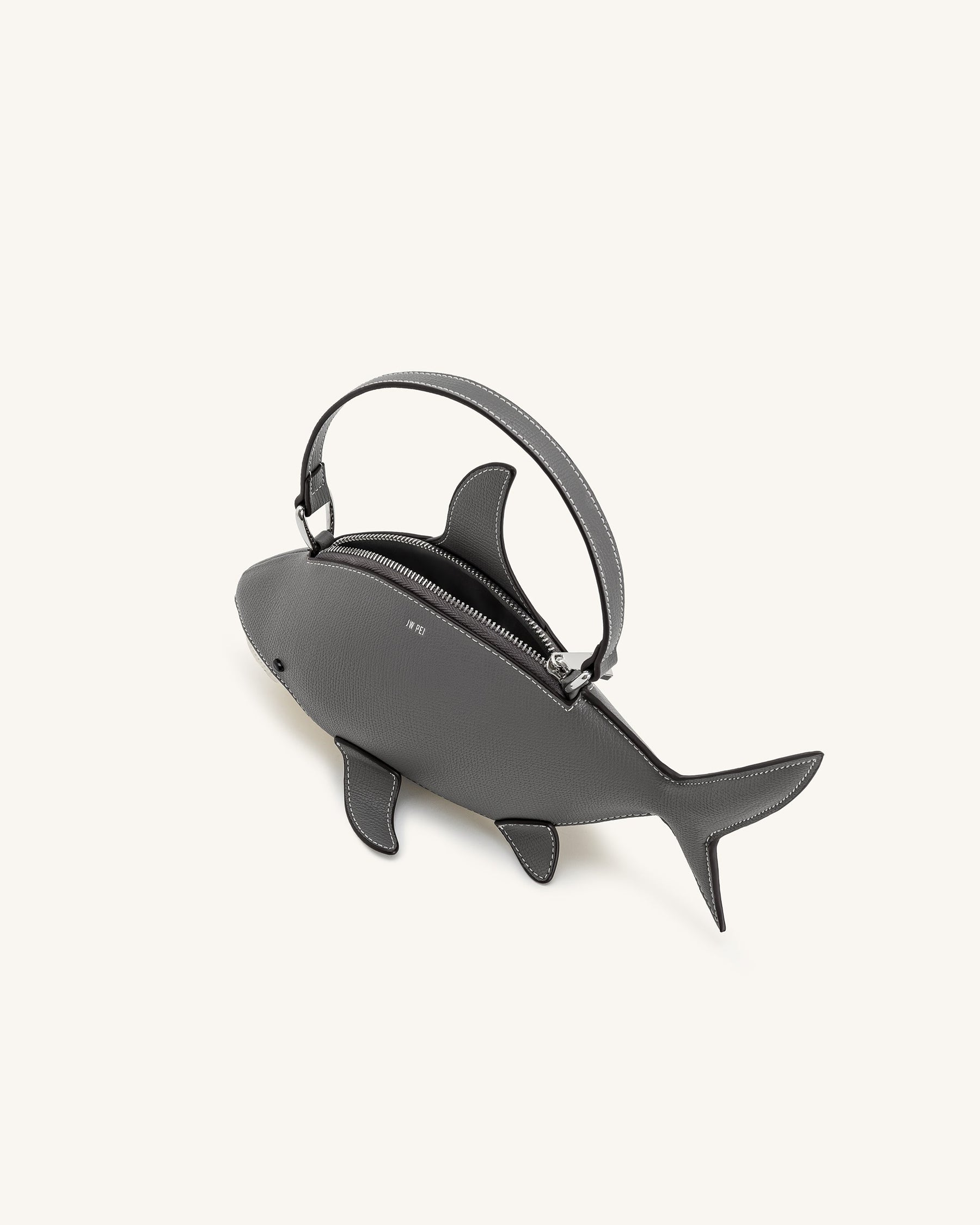 Nerys Shark Look Top Handle Bag - Grey