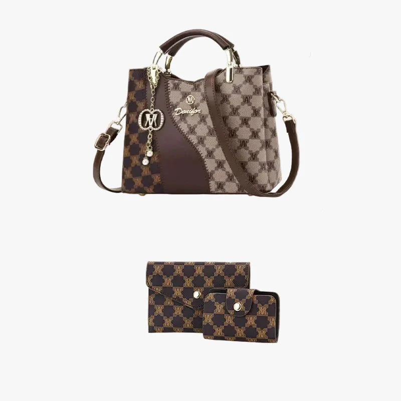 Premium Luxury Print 3-Piece Crossbody & Shoulder Bag Set