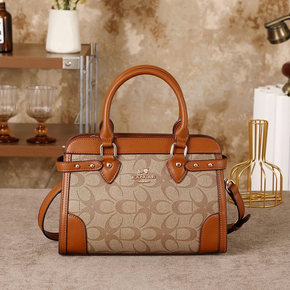 Color-blocked Crossbody Tote