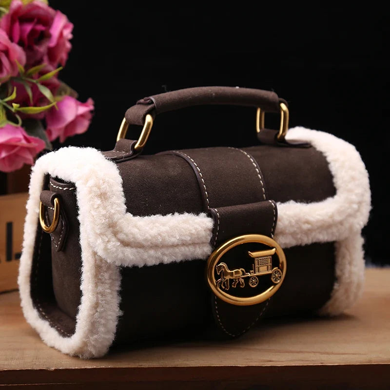 Plush Square Crossbody Bag Luxury