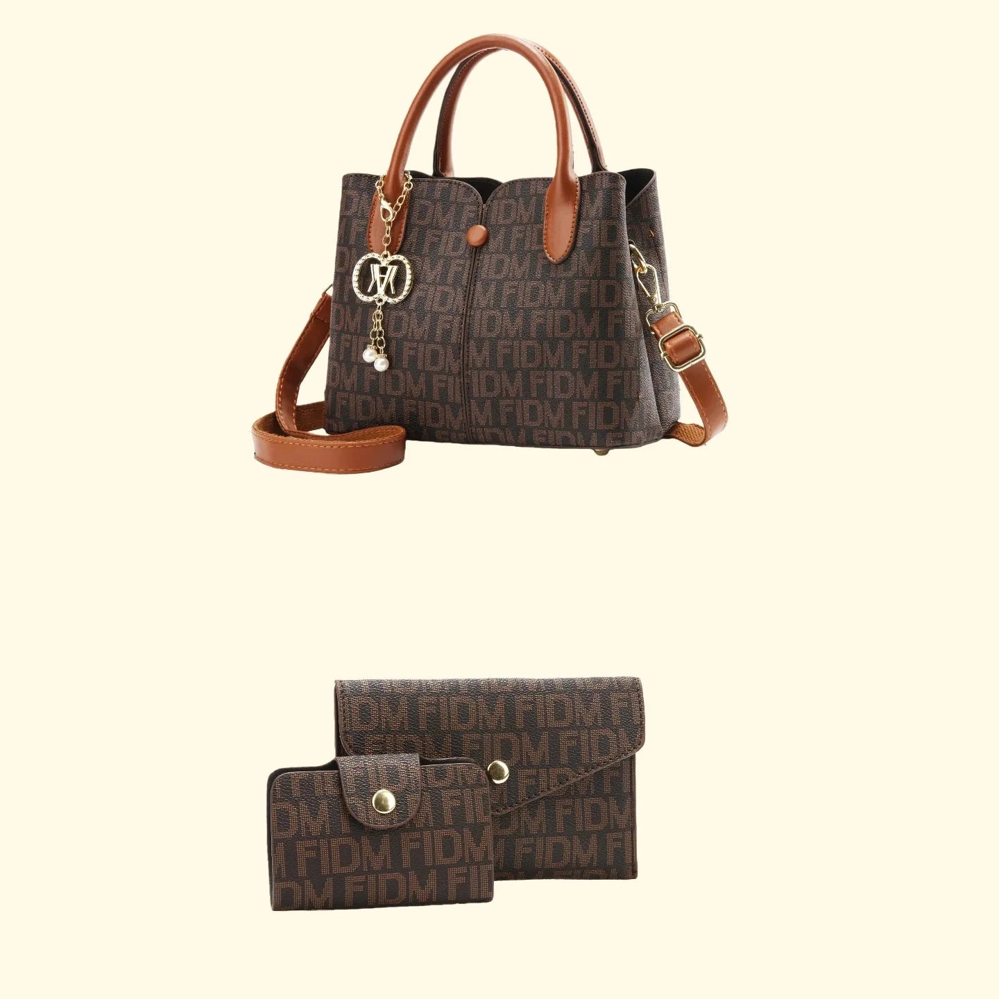 Elegant Luxury Printed 3-Piece Versatile Handbag Set