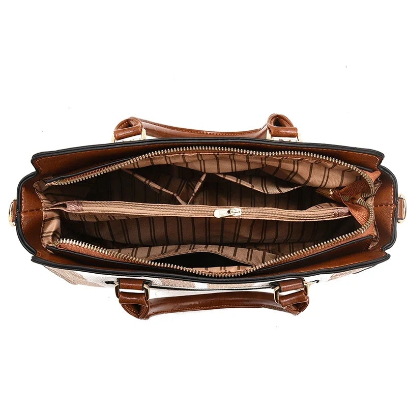 Premium Retro Striped Large Capacity Crossbody Combination Bag
