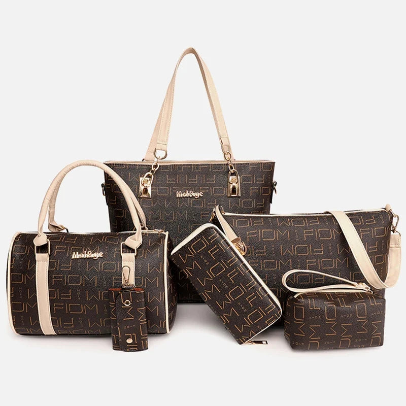 Premium Pahajim 6-Piece Tote & Crossbody Bag Set