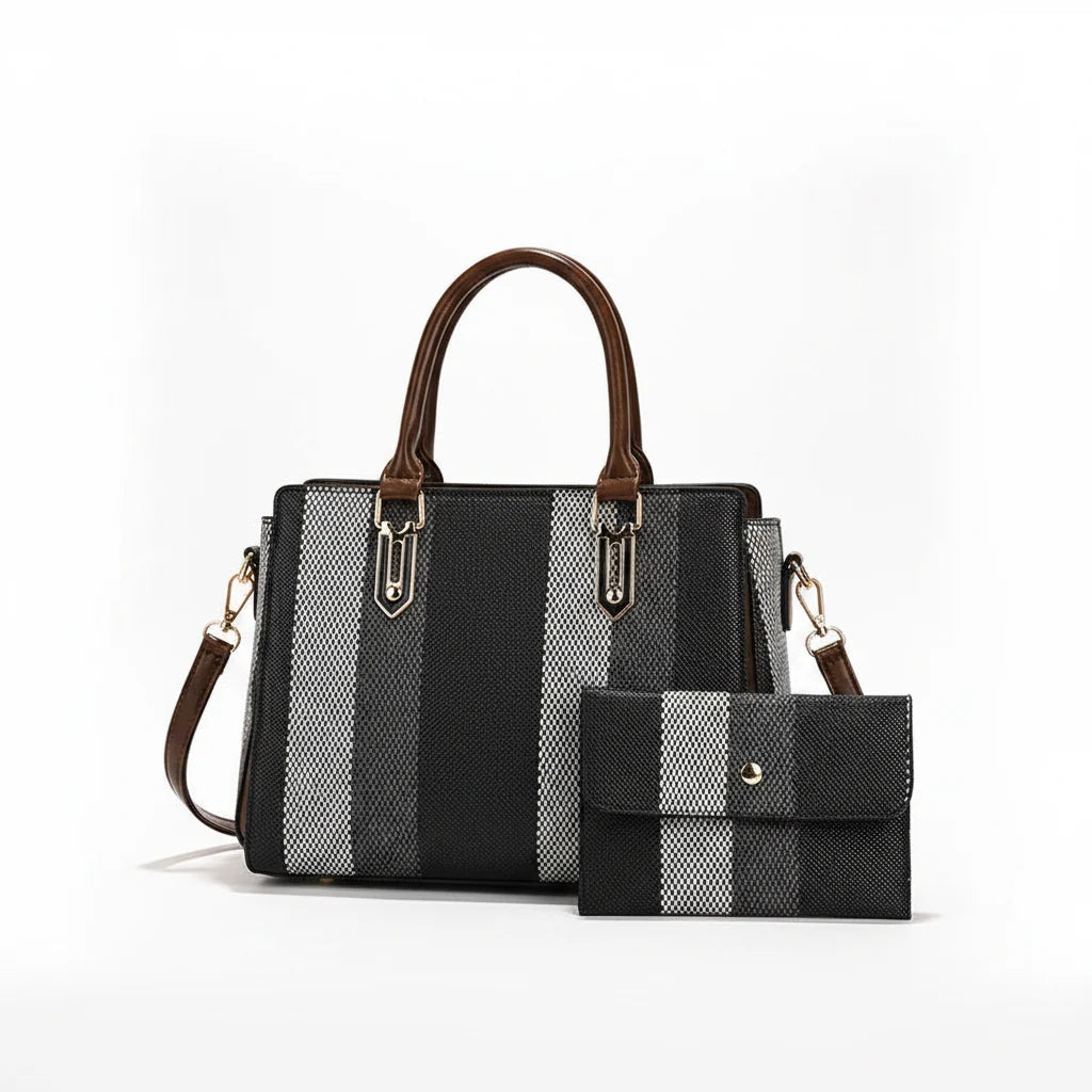 Premium Retro Striped Large Capacity Crossbody Combination Bag