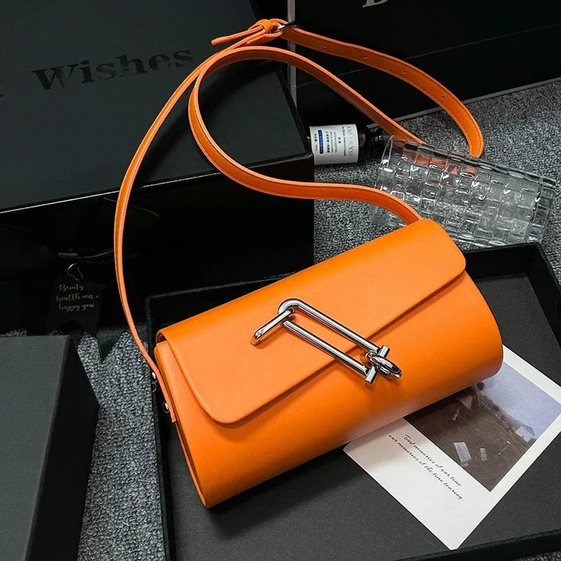 Green Orange Saddle Bag