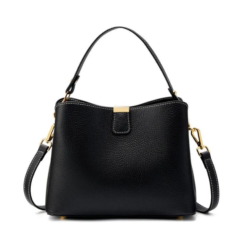 Aurora Genuine Leather Large Shoulder Bag