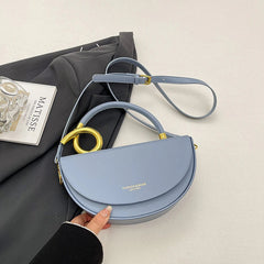 blue saddle bag
