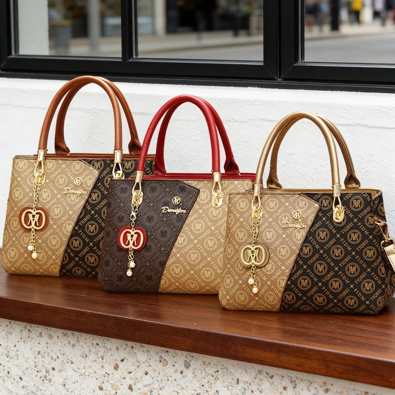 Premium Luxury Printed Large Capacity Commuter Handbag