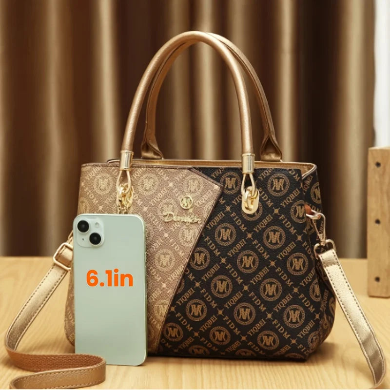 Premium Luxury Printed Large Capacity Commuter Handbag