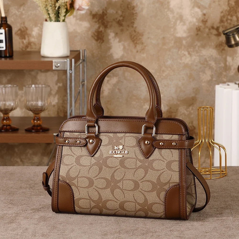 Color-blocked Crossbody Tote