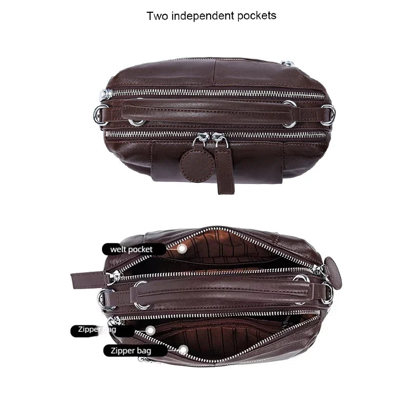 Retro Leather Boston Bag