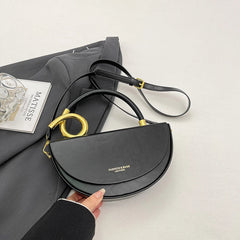 black saddle bag