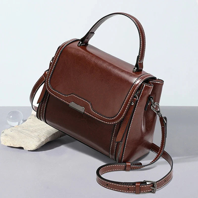 Luna Vintage Genuine Leather Tote Bag
