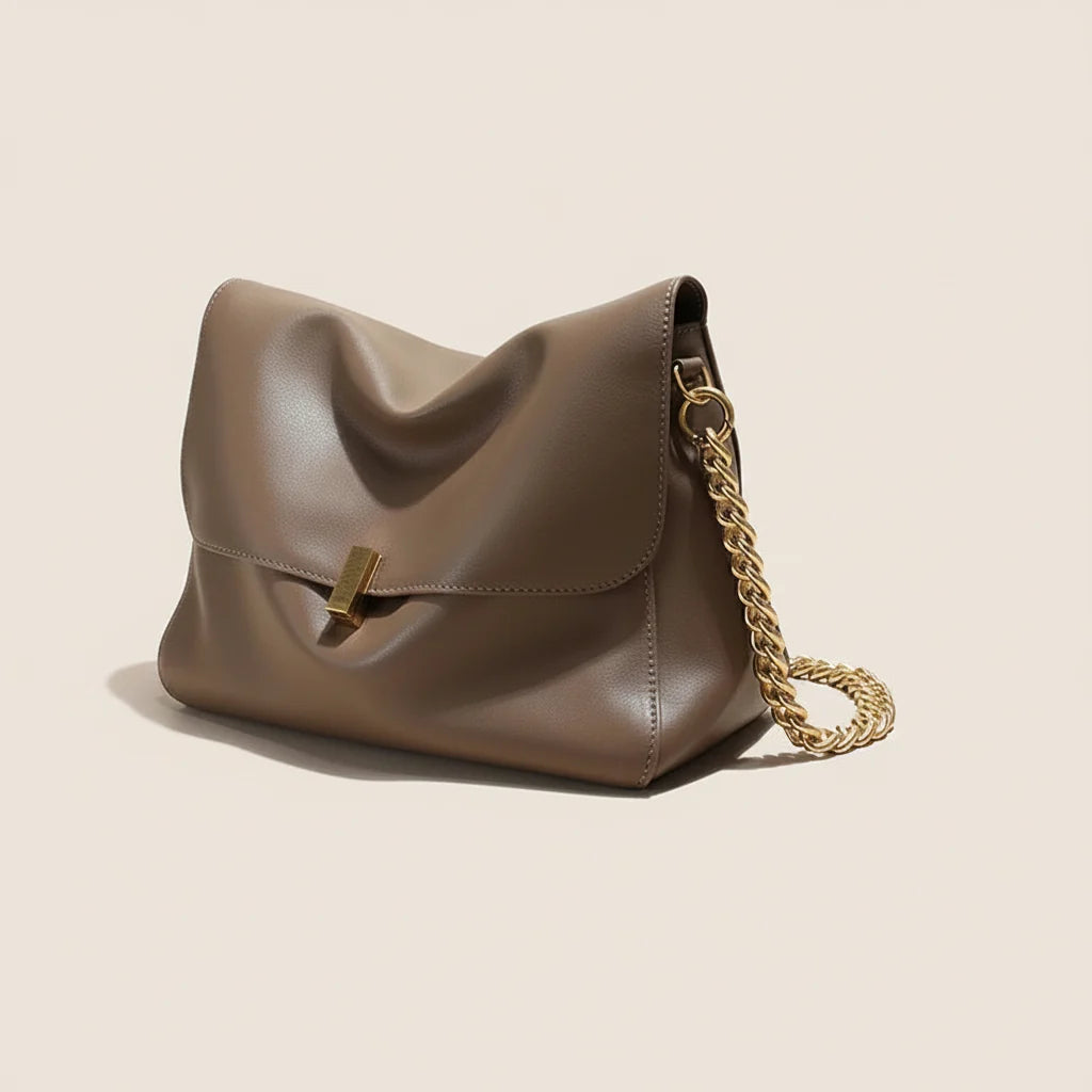 Leather Chain Tote Bag