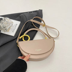 khaki saddle bag