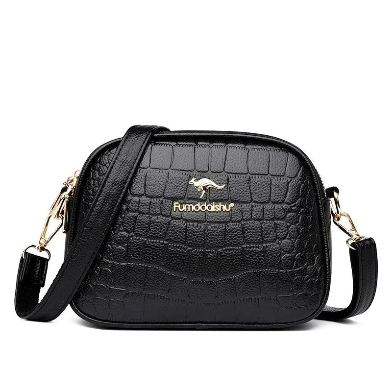 Crocodile Leather Crossbody Bag