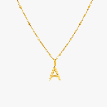 Initial & Birthstone Charm Necklace