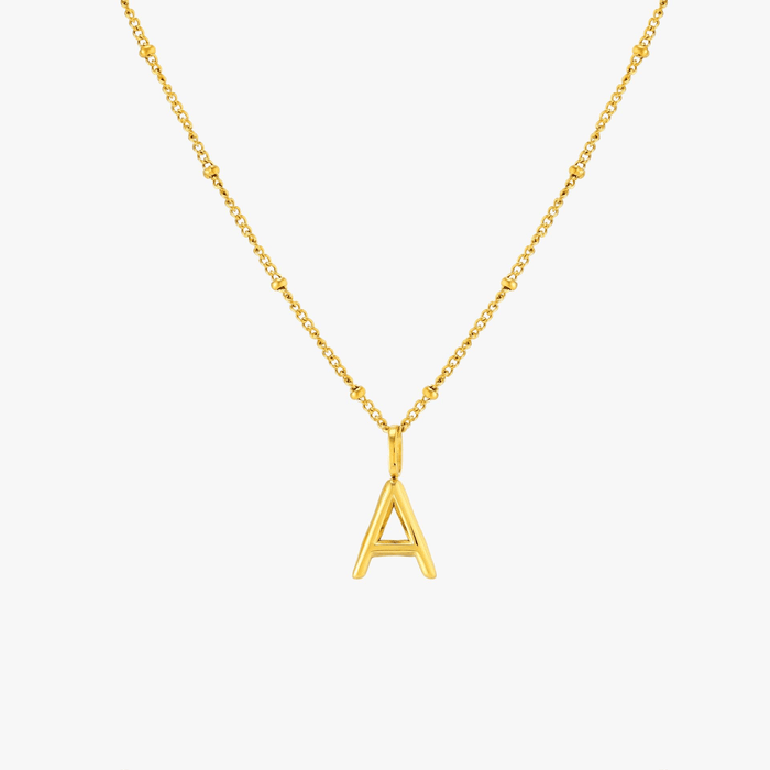 Initial & Birthstone Charm Necklace