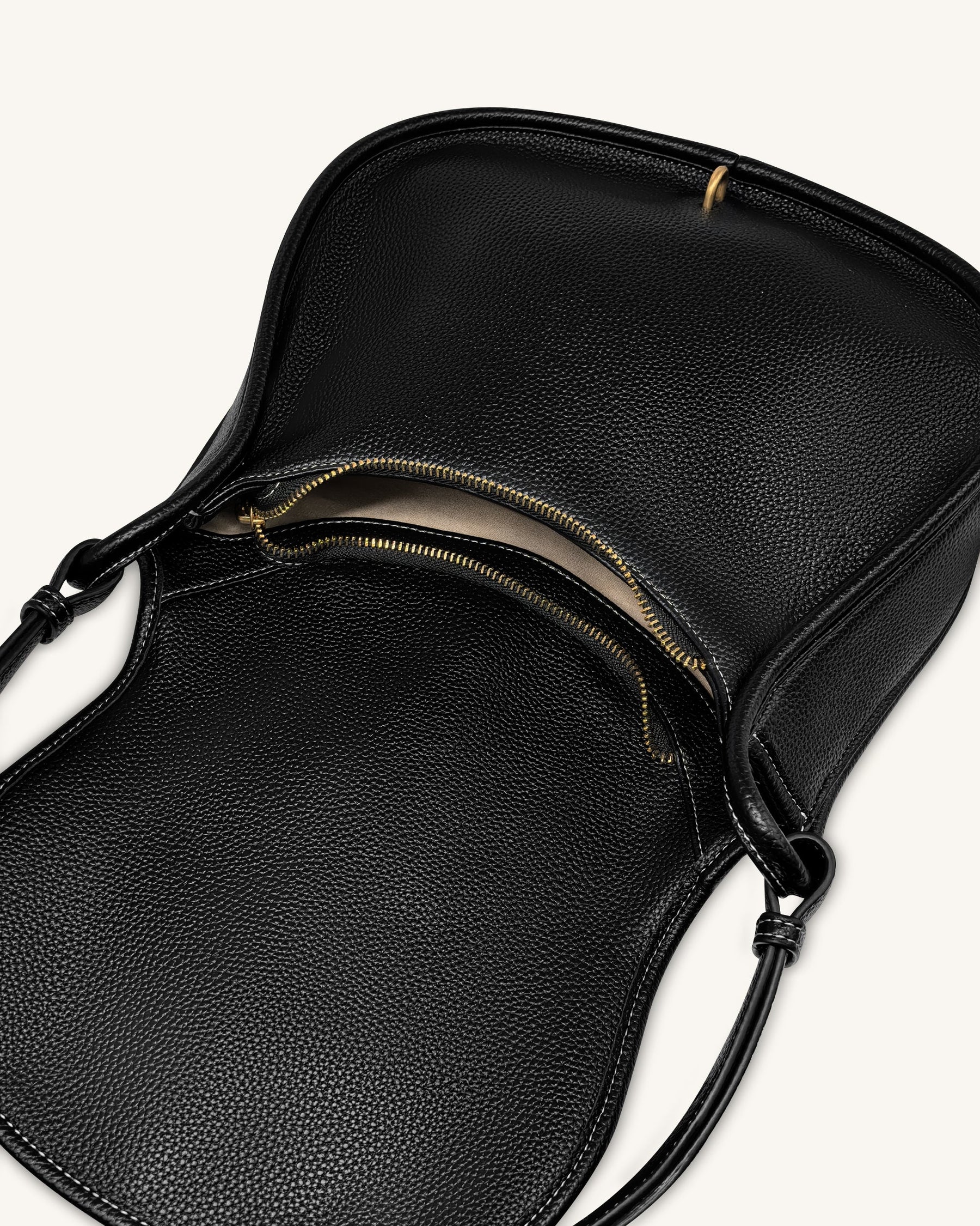 Arla Small Hobo Bag - Black Pebbled