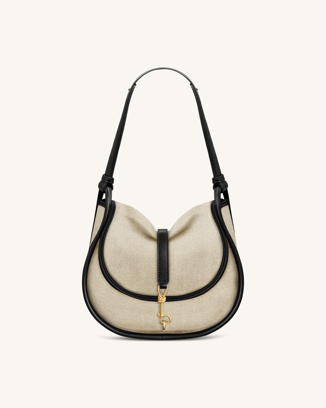 Arla Small Hobo Bag - Black Canvas