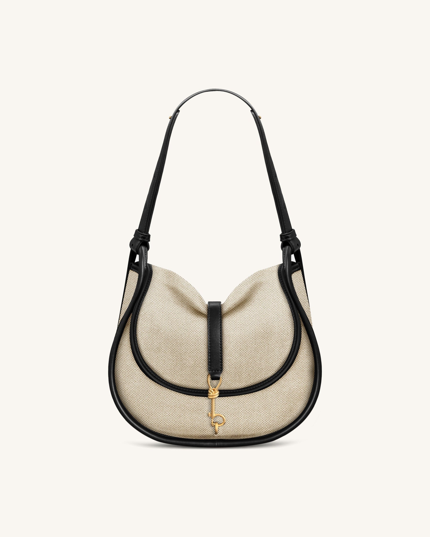 Arla Small Hobo Bag - Black Canvas