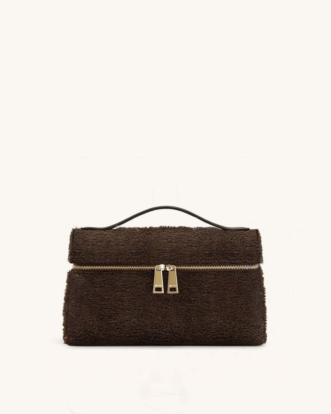 Thea Faux Fur Top Handle Bag - Mocha Brown