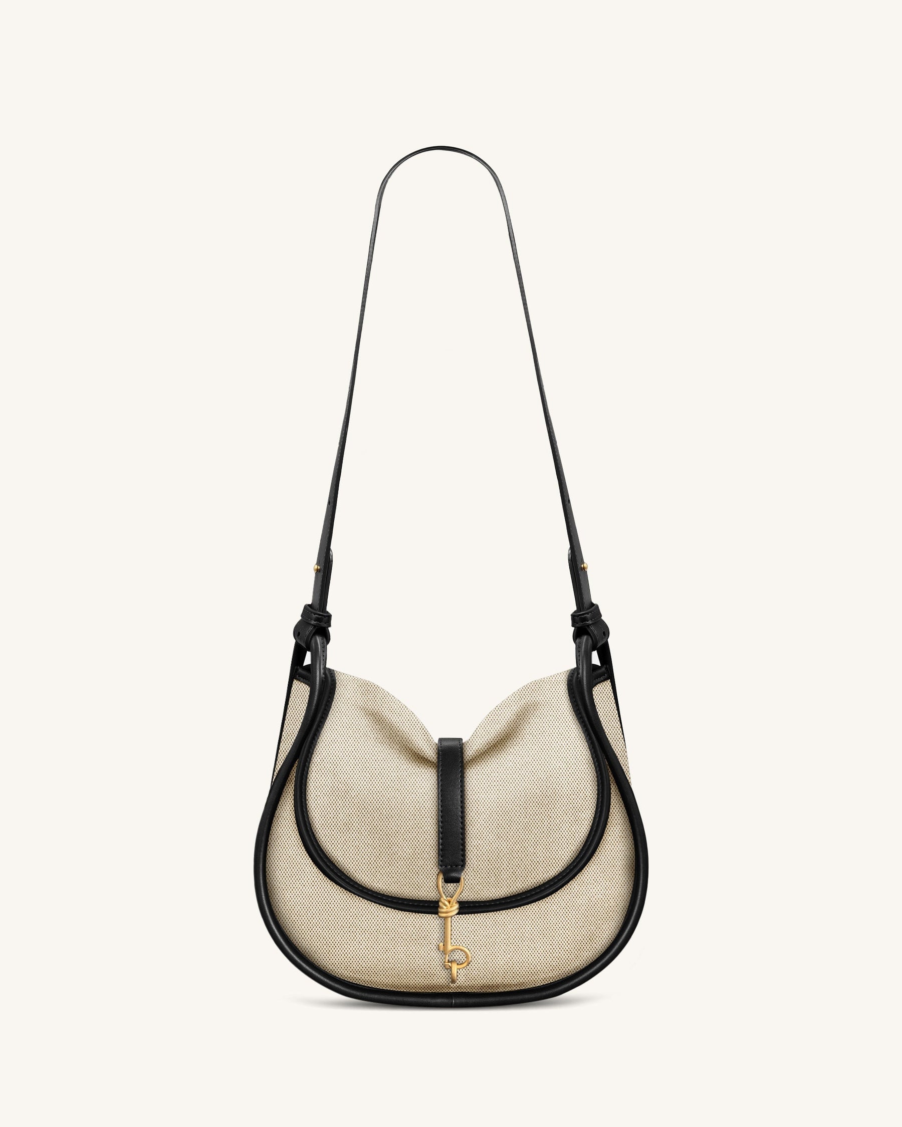 Arla Small Hobo Bag - Black Canvas