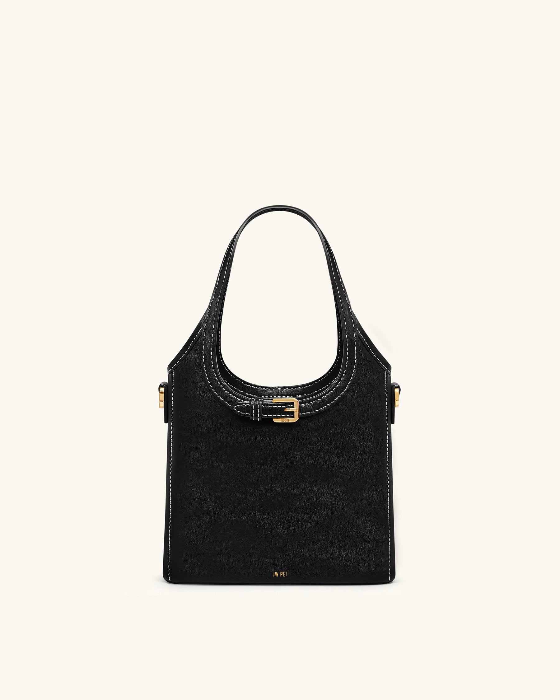 Brooke Mini Belted Embellished Top Handle Bag - Black